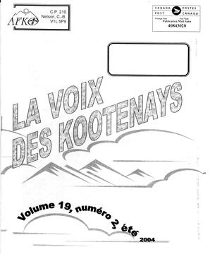   LA VOIX DES KOOTENAYS, 2004   , page 1