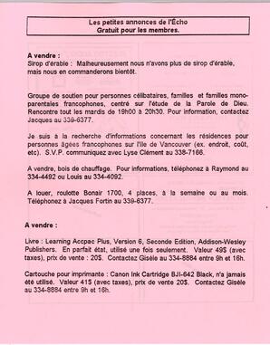   L'ÉCHO, 1995   , page 11
