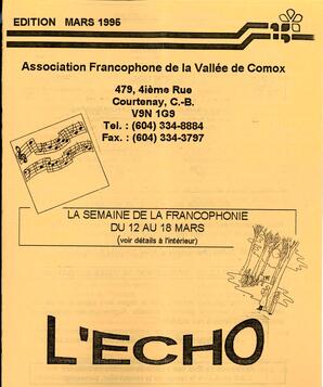   L'ÉCHO, 1995   , page 1
