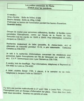   L'ÉCHO, 1994   , page 12