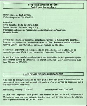   L'ÉCHO, 1994   , page 11