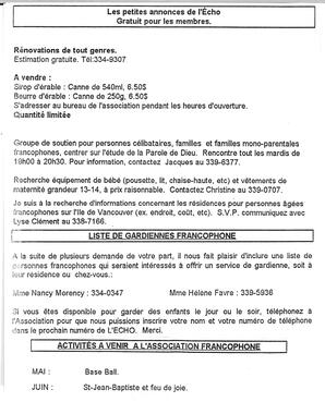   L'ÉCHO, 1994   , page 10