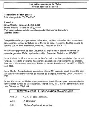   L'ÉCHO, 1994   , page 11