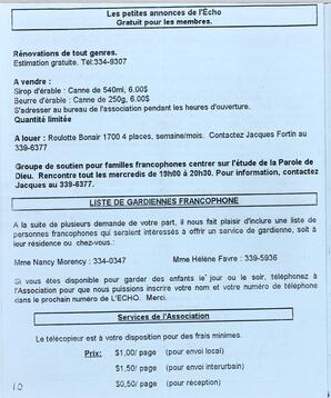   L'ÉCHO, 1993   , page 10
