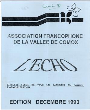   L'ÉCHO, 1993   , page 1
