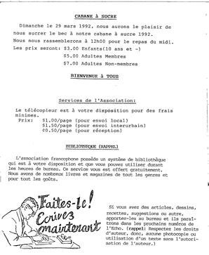   L'ÉCHO, 1992   , page 8