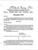 L'ÉCHO DE SURREY, 1996