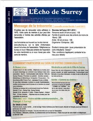   L'ÉCHO DE SURREY, 2011   , page 1