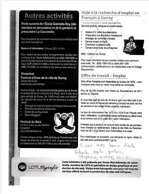   L'ÉCHO DE SURREY, 2011   , page 4