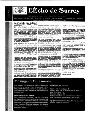   L'ÉCHO DE SURREY, 2011   , page 1