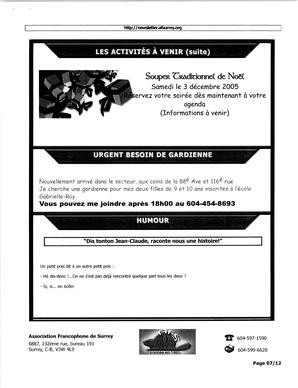   L'ÉCHO DE SURREY, 2005   , page 7