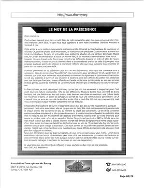   L'ÉCHO DE SURREY, 2005   , page 5