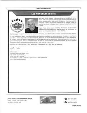   L'ÉCHO DE SURREY, 2005   , page 25