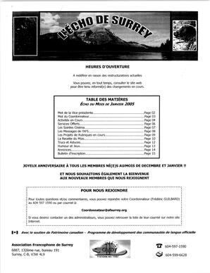   L'ÉCHO DE SURREY, 2005   , page 1