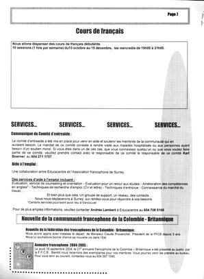   L'ÉCHO DE SURREY, 2004   , page 7