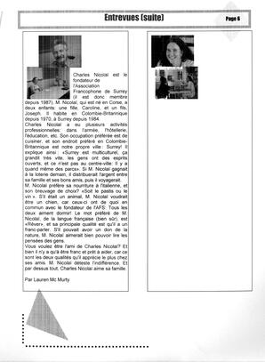   L'ÉCHO DE SURREY, 2004   , page 6