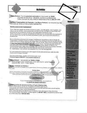   L'ÉCHO DE SURREY, 2004   , page 5