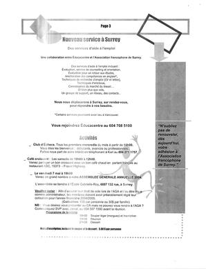   L'ÉCHO DE SURREY, 2004   , page 3