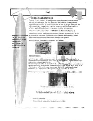   L'ÉCHO DE SURREY, 2004   , page 2