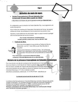   L'ÉCHO DE SURREY, 2004   , page 3