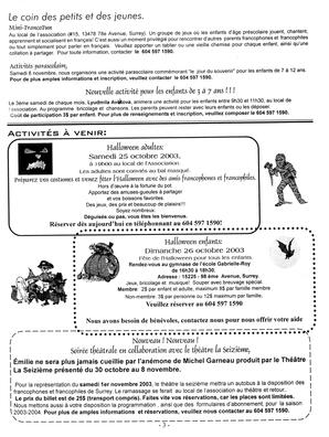  L'ÉCHO DE SURREY, 2003   , page 3