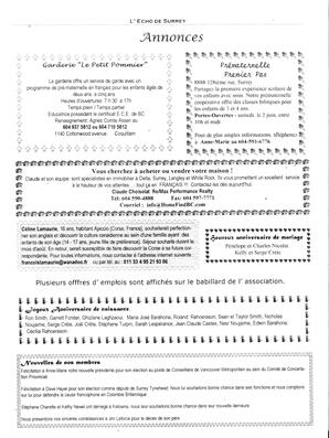   L'ÉCHO DE SURREY, 2001   , page 3