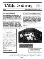 L'ÉCHO DE SURREY, 2001