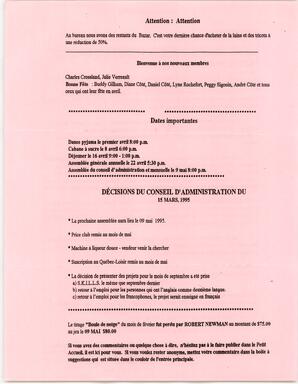  LE PETIT ACCUEIL, 1995   , page 4