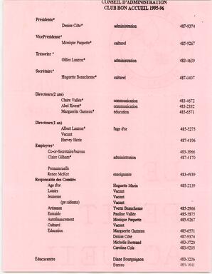   LE PETIT ACCUEIL, 1995   , page 2