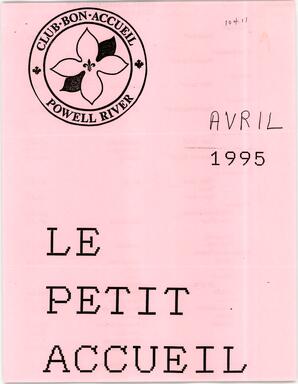   LE PETIT ACCUEIL, 1995   , page 1
