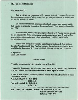   LE PETIT ACCUEIL, 1995   , page 3