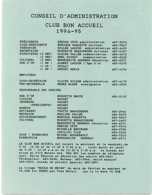   LE PETIT ACCUEIL, 1995   , page 2