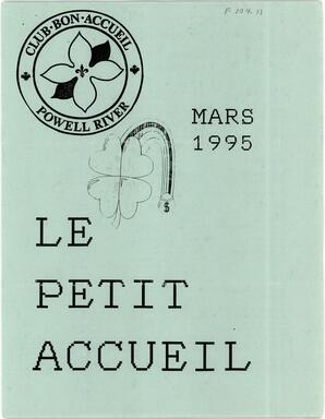   LE PETIT ACCUEIL, 1995   , page 1