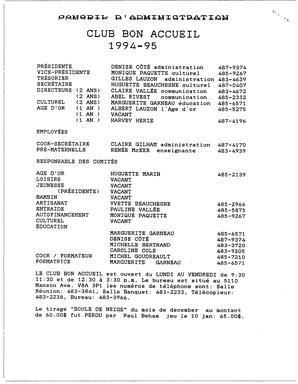   LE PETIT ACCUEIL, 1995   , page 2