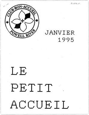   LE PETIT ACCUEIL, 1995   , page 1