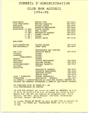   LE PETIT ACCUEIL, 1994   , page 2