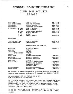   LE PETIT ACCUEIL, 1994   , page 2