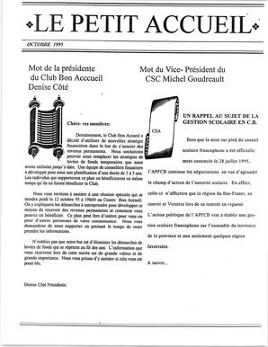   LE PETIT ACCUEIL, 1995   , page 2