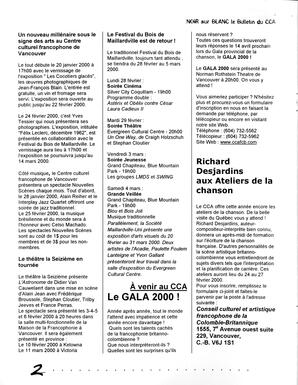   RÉPERTOIRE DES RESSOURCES CULTURELLES, 2000   , page 2