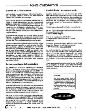   RÉPERTOIRE DES RESSOURCES CULTURELLES, 2000   , page 6