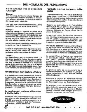  RÉPERTOIRE DES RESSOURCES CULTURELLES, 2000   , page 2