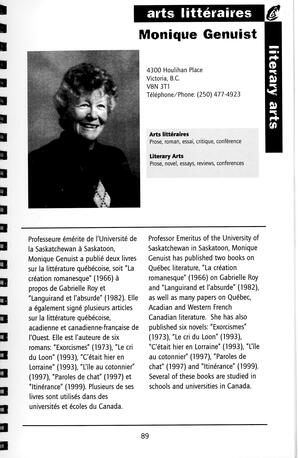   RÉPERTOIRE DES RESSOURCES CULTURELLES, 1999-2001   , page 91
