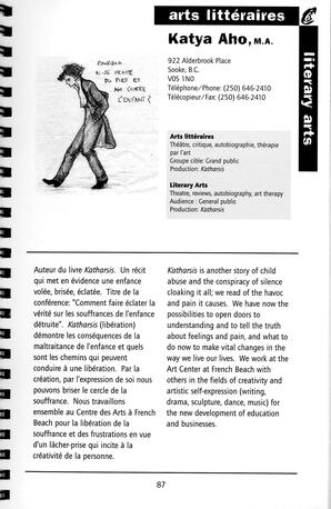   RÉPERTOIRE DES RESSOURCES CULTURELLES, 1999-2001   , page 89