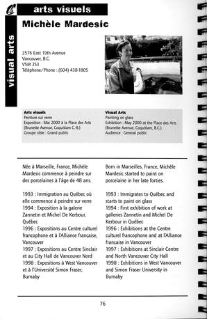   RÉPERTOIRE DES RESSOURCES CULTURELLES, 1999-2001   , page 78