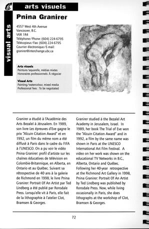   RÉPERTOIRE DES RESSOURCES CULTURELLES, 1999-2001   , page 74