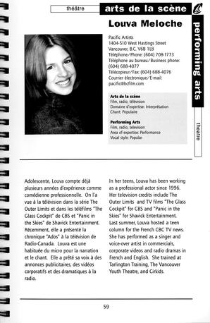   RÉPERTOIRE DES RESSOURCES CULTURELLES, 1999-2001   , page 61