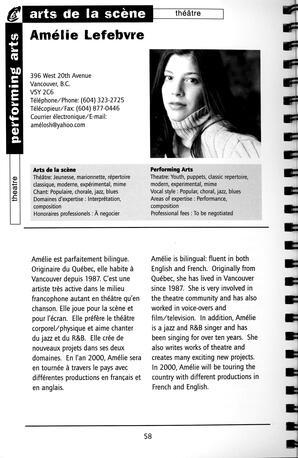   RÉPERTOIRE DES RESSOURCES CULTURELLES, 1999-2001   , page 60