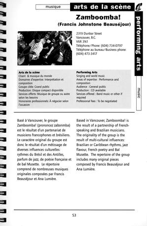  RÉPERTOIRE DES RESSOURCES CULTURELLES, 1999-2001   , page 55