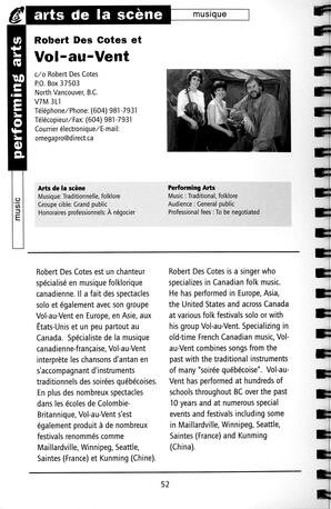   RÉPERTOIRE DES RESSOURCES CULTURELLES, 1999-2001   , page 54