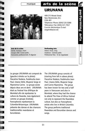   RÉPERTOIRE DES RESSOURCES CULTURELLES, 1999-2001   , page 53